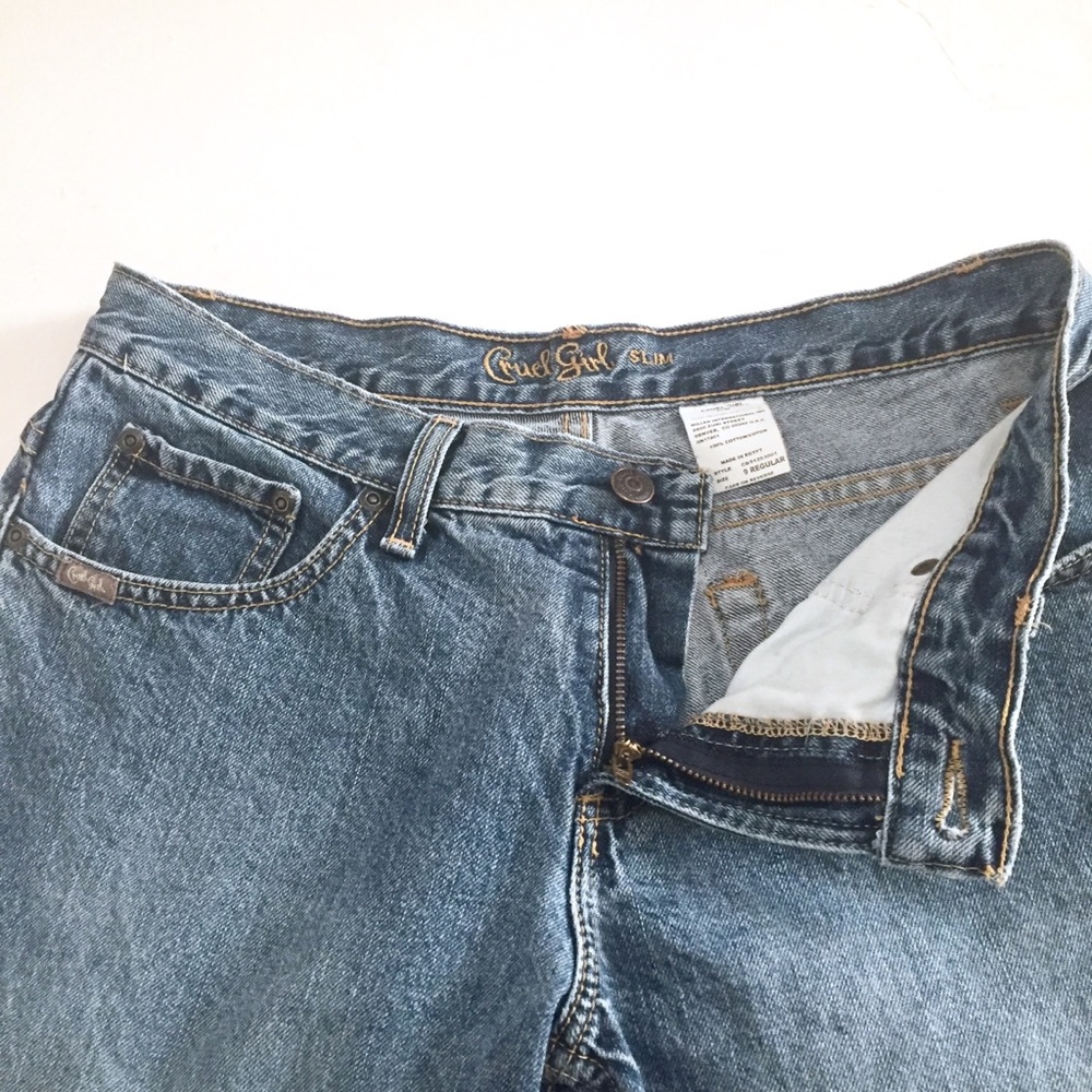 Cruel Girl Slim Denim Jeans Distressed Boot Cut 9 - Picture 4 of 8